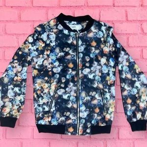LARK Nordstrom Floral Print Bomber